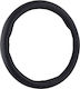 Carman Car Steering Wheel Cover with Diameter 36-38cm made of Leatherette Black Perforated