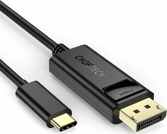 Choetech XCP-1801 USB 2.0 Video Cable USB-C male - DisplayPort Μαύρο 1.8m XCP1801