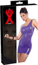 LateX Latex Mini Dress Purple