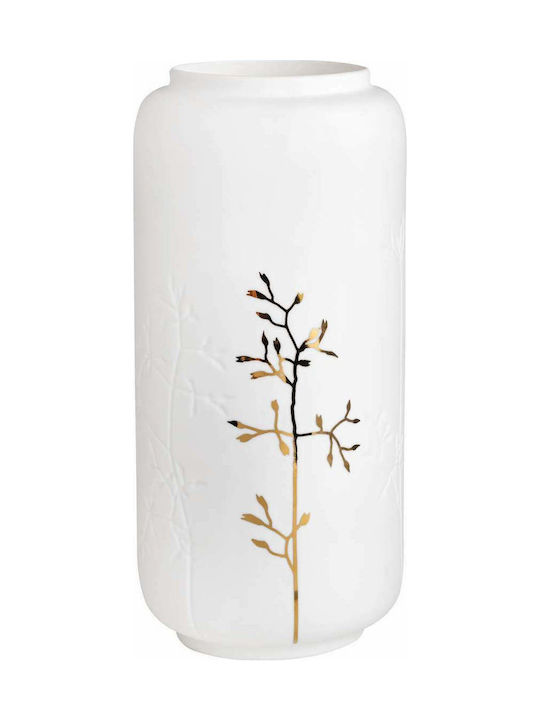 Raeder Decorative Vase Gold Twing White 10.5x10.5x21.5cm