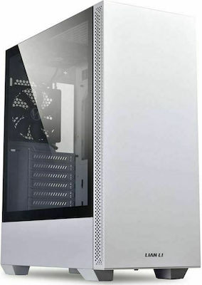 Lian Li Lancool 205 Gaming Midi Tower Computer Case with Window Panel White