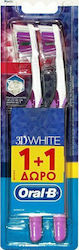 Oral-B 3D White 35 1+1 Zahnbürste Mittel Lila 2...