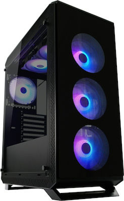 LC-Power Gaming 801B - Sera_X Midi Tower Κουτί Υπολογιστή με Πλαϊνό Παράθυρο και RGB Φωτισμό Μαύρο