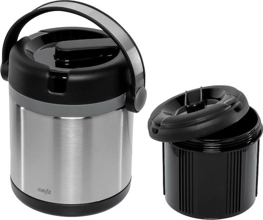 Emsa Mobility Thermal Container Бутилка Термос Неръждаема стомана 1.2lt Сребрист с Капачка чаша