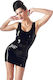 LateX Latex Mini Dress Φόρεμα Λάτεξ Black