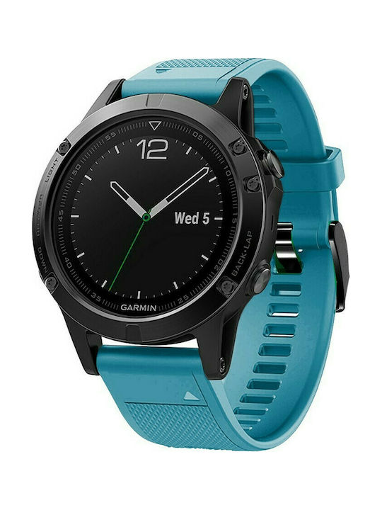 Каишка Силикон Син (Fenix 5 / 5 Plus / 6 / 6 Pro / 7 / 7 Pro / 8 (47mm))