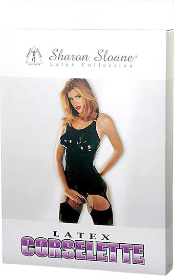Sharon Sloane Latex Hosenträger Korsett Bodys Schwarz