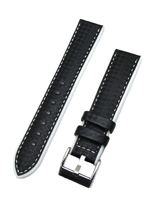 Diloy Straps Curea din piele Negru 24mm