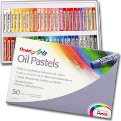 Pentel Λαδοπαστέλ Arts Oil Pastels 50 Χρωμάτων
