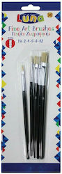 The Littlies Plaque Paint Brush Set Πινέλα Πλακέ Σετ 5pcs