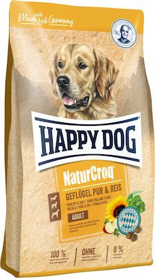 Happy Dog NaturCroq Adult 4kg Trockenfutter für erwachsene Hunde mit Geflügel und Reis