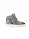 Παιδικά Sneakers High Ανατομικά με Σκρατς Γκρι