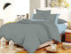 Le Blanc Sheet Sets Double 200x240cm. Cotton Line Grey - Baby Blue 4pcs