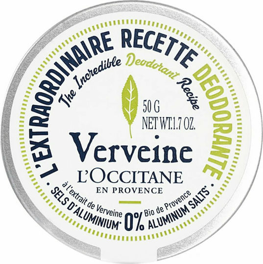 L'Occitane Verveine The Incredible Deodorant Recipe Deodorant Cream Aluminium Free 50gr