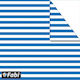 Fabi Cardboard Striped Double Sided Blue 50x70cm