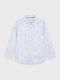 Mayoral Kids Striped Shirt Light Blue