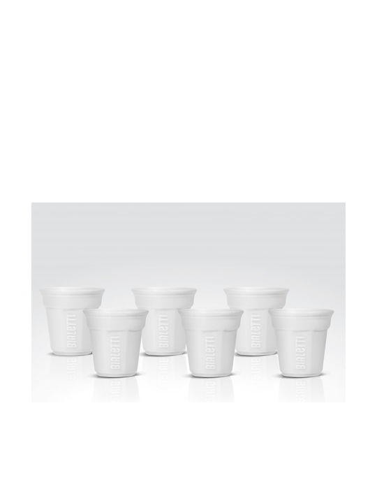 Bialetti Set of Cups Espresso Porcelain White 6pcs
