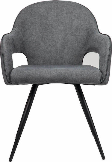 Monaco Dining Room Fabric Armchair Grey 58x64x87cm