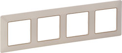 Legrand Valena Life Schalterrahmen 4-fach in Go...