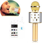 WSTER Ασύρματο Μικρόφωνο Karaoke WS-858 σε Χρυσό Χρώμα