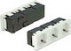 DeLock Easy 45 Τριπλή Χωνευτή Πρίζα Ρεύματος 45x45mm 5τμχ Λευκή 5τμχ