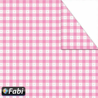 Fabi Cardboard 14560 Double Sided Pink Καρό 50x70cm