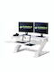 Gaming Office CV-PRO 36 Wooden with Metal Legs & Adjustable Height White 90x81.5x140cm