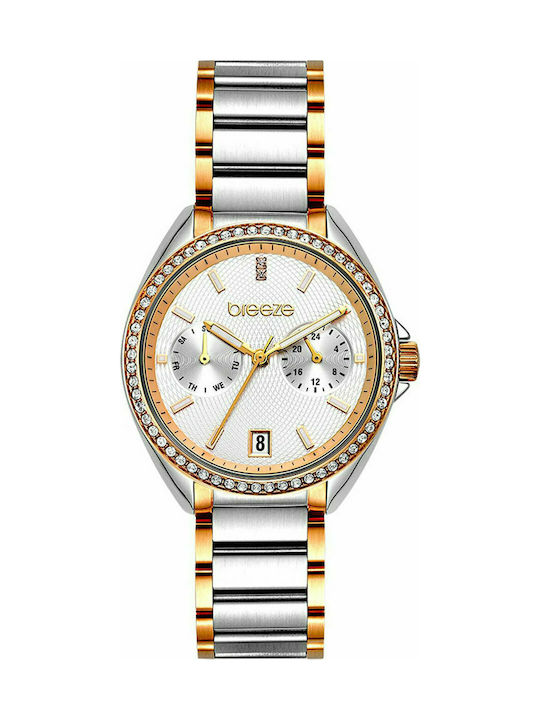 Breeze Royalisse Crystals Watch with Silver Metal Bracelet