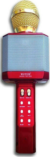 WSTER Wireless Karaoke Microphone in Red Color