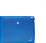 Typotrust Folder Transparent with Button for Paper A5 Blue