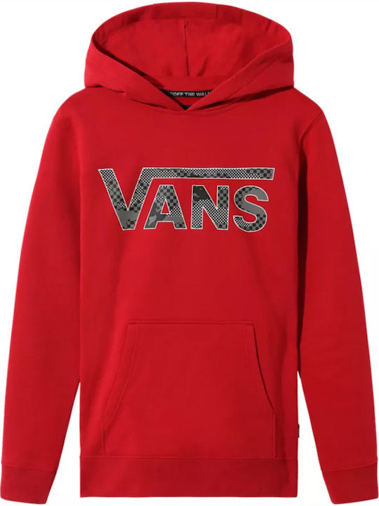 Vans Kids Sweatshirt with Hood and Pocket Red Classic V II Hoodie Boys 1