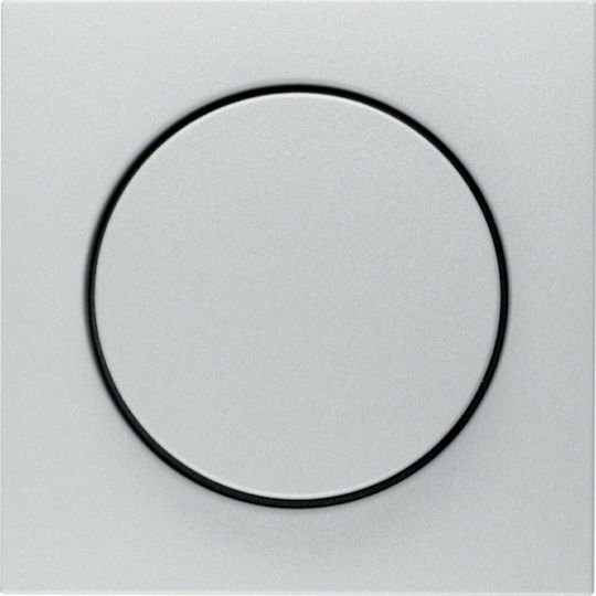 Hager S.1/B.3/B.7 Μετώπη Διακόπτη Dimmer Φωτισμού σε Ασημί Χρώμα 11371404