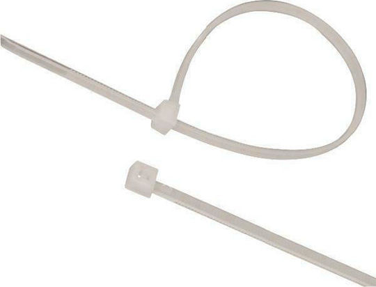 Eurolamp Δεματικά Καλωδίων Πλαστικά 300mmx3.6mm σε Λευκό χρώμα (100τμχ) (147-54009)