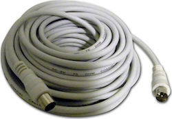 FT Electronics Καλώδιο Κεραίας Coax male - Coax female Λευκό 10m