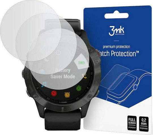 3MK Flexible 7H Tempered Glass pentru Garmin Fenix 6 3buc