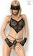 Chilirose Sexy Lingerie Set with Lace Black