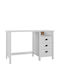 Birou Hill din Lemn Masiv Alb 120x50x74 cm