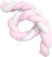 Baby Oliver Braided Inside Pink Crib Bumper 18x200cm