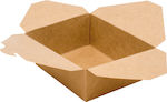 Disposable Food Paper Box Kraft 15x12x6.5cm 50pcs