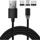 Technovo TN-D009 Magnetic USB to Lightning / Type-C / micro USB Cable Μαύρο 1m