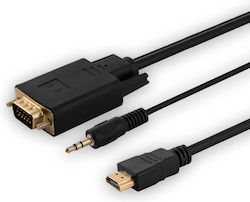 Savio CL-104 3.5mm / HDMI männlich zu VGA männlich