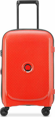 Delsey Belmont Expandable Cabin Travel Suitcase Hard Red with 4 Wheels Height 55cm.