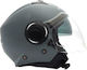 Zen ZN-737 Matt Grey Κράνος Μηχανής Jet ECE 22.05 με Sunvisor