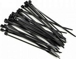 Pack of 50pcs Black Plastic Cable Ties 200x4mm 200502