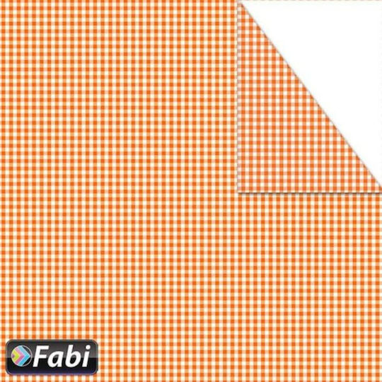 Fabi Χαρτόνι 14560 Διπλής Όψης Πορτοκαλί Μίνι Καρό 50x70εκ.