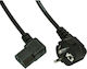 Akyga IEC C13 - Schuko Cable 1.5m Μαύρο AK-PC-02A