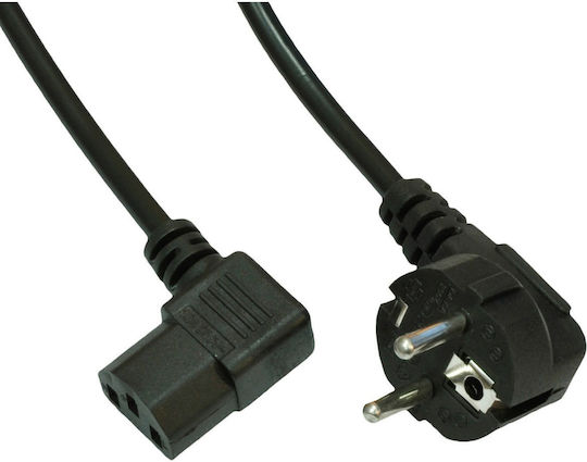 Akyga IEC C13 - Schuko Cable 1.5m Μαύρο AK-PC-02A