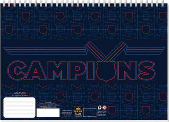 Must Team Μπλοκ Ζωγραφικής Barcelona C4 22.9x32.4cm 40 Φύλλα (Διάφορα Σχέδια)
