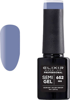 Elixir Ημιμόνιμο Βερνίκι Νυχιών Semi Gel 652 Iris 5ml