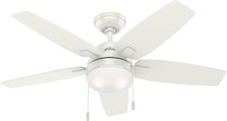Hunter Arcot 117cm Ceiling Fan With Light Fresh White Hunter Arcot 117cm Ceiling Fan With Light Fresh White